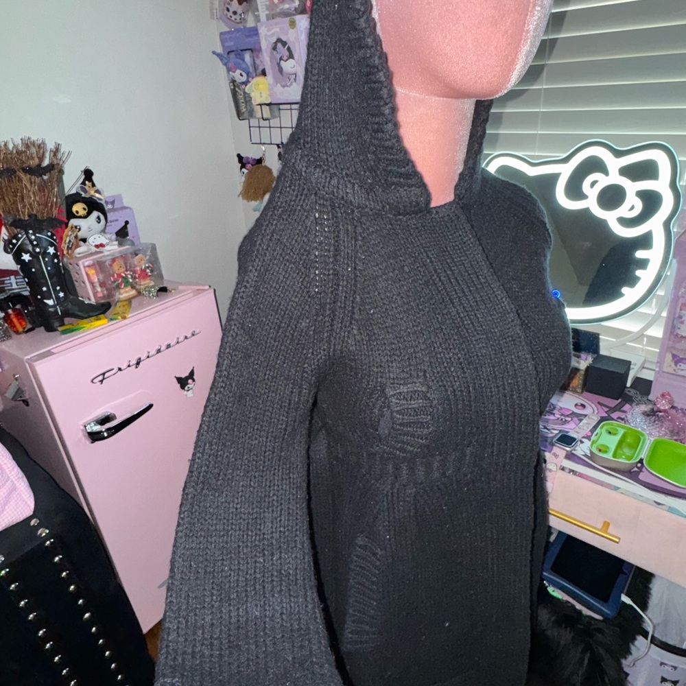 Black Hooded Women's Sweater Free people